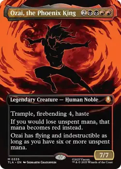 MTG Avatar: The Last Airbender - Ozai, the Phoenix King FOIL Borderless (0335) - Image 1