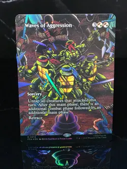 MTG Waves of Aggression (Borderless) Foil x1 #0013 - TMNT - Image 1
