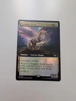 MTG - Seraphic Steed (Extended Art Foil) - Outlaws of Thunder Junction NM/M Cond - Image 1