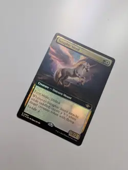 MTG - Seraphic Steed (Extended Art Foil) - Outlaws of Thunder Junction NM/M Cond - Image 2