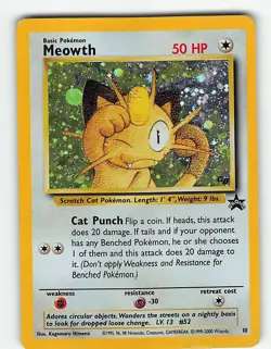 MEOWTH 10 PROMO WIZARDS BLACK STAR PROMOS POKEMON MP - Image 2