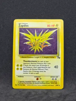Pokemon Fossil Zapdos 15/62 (LP) - Image 1
