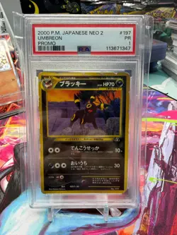 Pokemon Japanese TCG Umbreon 197 Neo 2 Promo 2000 - PSA 1 *Low Pop* - Image 1