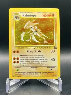 Kabutops 9/62 Fossil Set Unlimited (1999) Holo Rare Vintage WOTC Pokemon TCG - Image 1