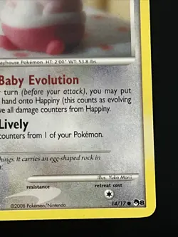 Happiny - 14/17 - Pokemon Pop Series 8 Holo Card NM - Image 5