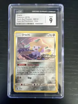 Pokemon Jirachi Team Up Holo Promo SM161 CGC 9 Mint - Image 1