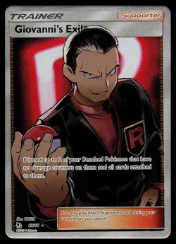 Pokemon Card - Giovanni's Exile Hidden Fates 67/68 Ultra Rare - Image 1