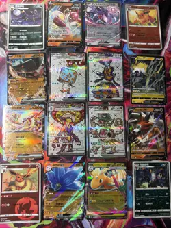 Pokemon 16 Card Lot nm V Max Mega Amazing Ex HOLO Rare Hits Only A70 - Image 1