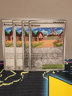 Pokemon TCG Paldean Fates Artazon 076/091 Playset X4 NM- 2 Reverse & 2 Normal - Image 1