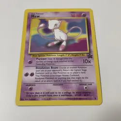 1999 Pokemon TCG BLACK STAR PROMO Mew #8 Warner Bros Movie Non-Holo FREE SHIP - Image 1