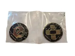 Pokemon TCG Sword And Shield Metal Burn And Poison Condition Tokens Black & Gold - Image 1