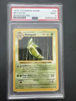 1999 Pokemon Game Metapod Shadowless Mint 9 - Image 1