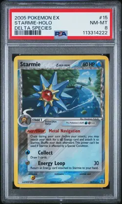 2005 POKEMON EX DELTA SPECIES #15 STARMIE-HOLO PSA 8 - Image 1