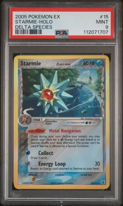 2005 POKEMON EX DELTA SPECIES #15 STARMIE-HOLO PSA 9 - Image 1