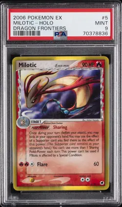 2006 POKEMON EX DRAGON FRONTIERS #5 MILOTIC-HOLO PSA 9 - Image 1