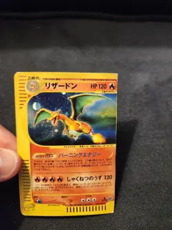 2001 Pokemon Japanese Expedition 1st Edition Charizard Holo Damaged 103/128 - Image 3