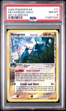 2005 POKEMON EX DELTA SPECIES METAGROSS #11 HOLO PSA 8 NM #114857929 - Image 1