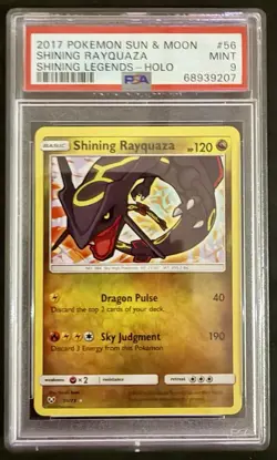 POKEMON SHINING RAYQUAZA HOLO SUN & MOON SHINING LEGENDS #56 2017 PSA 9 - Image 1