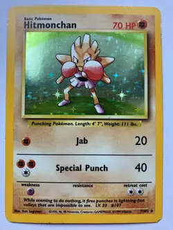 Pokemon Hitmonchan Base Set Holo 1999 WotC Englisch Near Mint - Image 1