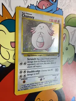 Pokemon TCG Chansey Base Set 2 - 3/130 Unlimited Holo Rare Vintage LP - Image 2