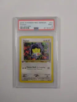 Pokemon Togepi 51/111 1st edition No Genesis 2000 graded psa 9 mint condition - Image 2