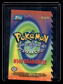 1999 Topps Pokemon the First Movie Dragonite E12 of 12 Die-Cut - Image 2