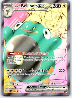Iono's Bellibolt ex 194 P Scarlet & Violet Pokemon Holo NM/M - Image 1