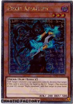 YUGIOH RA03-EN139 Night Assailant Quarter Century Secret Rare 1st Edition NM - Image 1