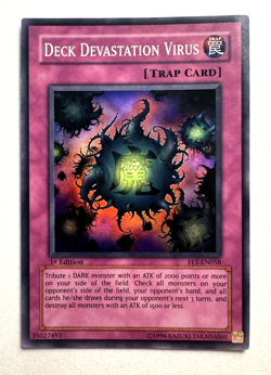 Deck Devastation Virus FET-EN058 1st Edition Super Rare LP Yu-Gi-Oh - Image 1