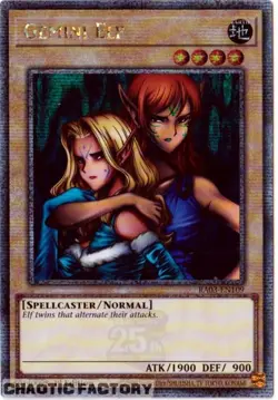 YUGIOH RA03-EN109 Gemini Elf Quarter Century Secret Rare 1st Edition NM - Image 1