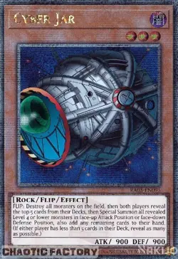 YUGIOH RA03-EN095 Cyber Jar Quarter Century Secret Rare 1st Edition NM - Image 1