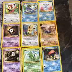 pokemon lot 9 cards, Vintage, rare, Neo Discovery Unknown-eevee-kabuto - Image 1