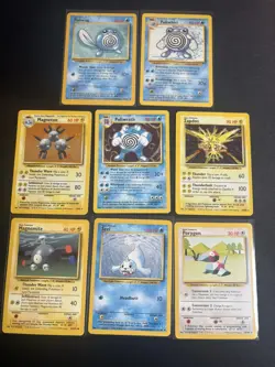 Pokemon 8 Card Base Set Lot Holo Magneton, Zapdos, Poliwrath Vintage WOTC! - Image 1