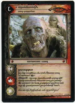 Lord of The Rings TCG - Grishnakh, Orc Captain Tengwar Elvish Card #5R100 - Image 1