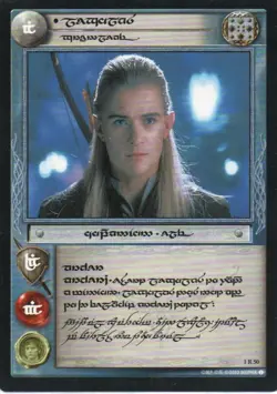 Lord of The Rings TCG - Legolas Greenleaf Tengwar Elvish Card #1R50 - Image 1