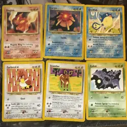 pokemon lot 6 cards, Vintage, rare, Neo Revelations Qwillfish-Staryu-stantler - Image 1