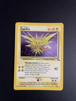 Zapdos | 15/62 | Fossil | Holo Box Error | Pokemon Card | LP - Image 1
