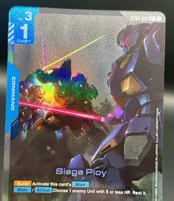 Siege Ploy ST02-014 C+ Flash of Radiance Textured Foil Gundam Card Game NM/M - Image 3