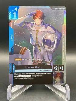 Lane Aim ST08-011 C+ Flash of Radiance Textured Foil Gundam Card Game NM/M - Image 1