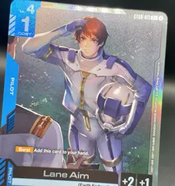 Lane Aim ST08-011 C+ Flash of Radiance Textured Foil Gundam Card Game NM/M - Image 3