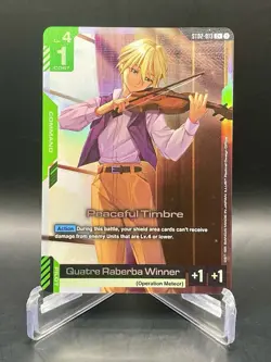 Peaceful Timbre ST02-013 C+ Wings of Advance Textured Foil Gundam Card Game NM/ - Image 1
