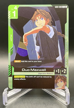 Duo Maxwell R GD01-090 Newtype Rising Rare Foil Gundam Card Game TCG NM/M - Image 1