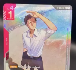 Hathaway Noa ST08-010 C+ Flash of Radiance Textured Foil Gundam Card Game NM/M - Image 3