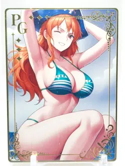 Goddess Story - Gold Metal Waifu Card - Nami - Image 1