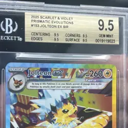 Pokemon TCG Prismatic Evolutions Jolteon ex SIR Holo 153/131 BGS 9.5 GEM MINT - Image 3