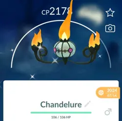 #0609 Shiny Chandelure (Skelabra) Pokemon Go [30 day trade] - Image 1