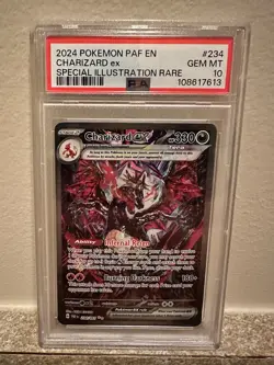 Pokemon Charizard ex Paldean Fates Special Illustration Rare #234 PSA 10 - Image 1