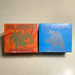 Pokemon XY Evolutions ETB Charizard And Blastoise Set - Sealed - Image 1