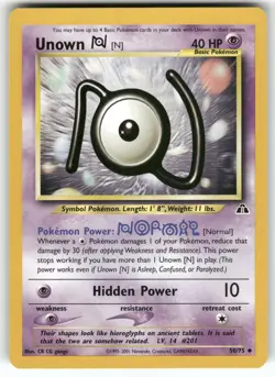 Unown [N] Neo Discovery Uncommon Pokemon Near Mint or Better - Image 1