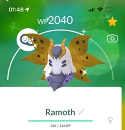 #637 Shiny Volcarona (Schillernd Ramoth) Pokemon Go - Image 1